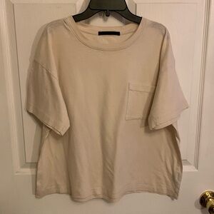 JENNI KAYNE Women’s Classic Vintage Pocket Tee Oatmeal Medium
